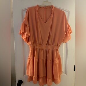 2x coral romper dress